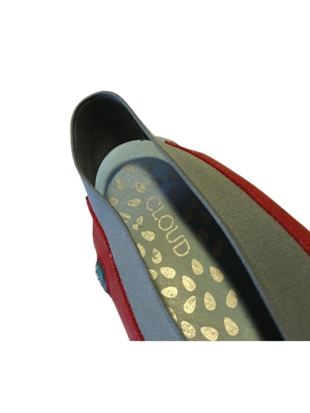 Cloud Caliber Womens 7.5 Slingback Sandals Red Leather Comfy - Picture 5 of 11